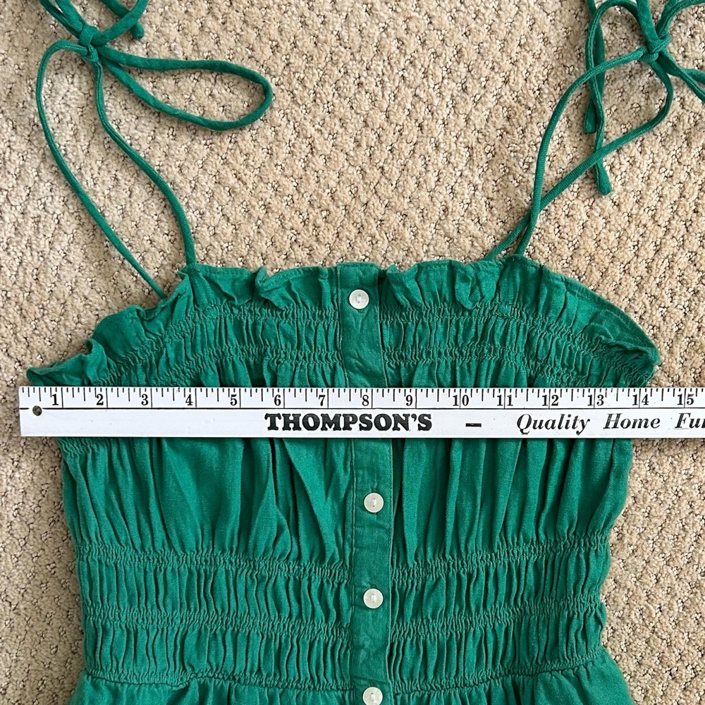 Universal Thread Green Button-Down Linen Blend Mi… - image 7